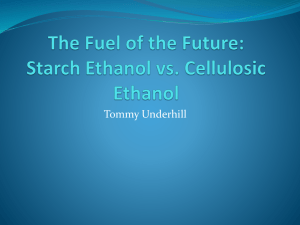 The Fuel of the Future: Starch Ethanol vs. Cellulosic Ethanol