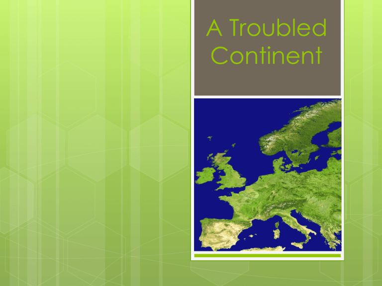 A Troubled Continent North Plainfield School District