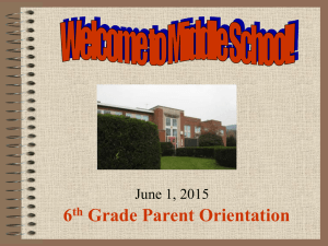 2015 6th Grade Orientation PPT