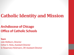 Catholic Identity PPT - Archdiocese of Chicago