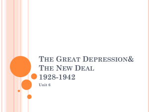 THE GREAT DEPRESSION& THE NEW DEAL 1928