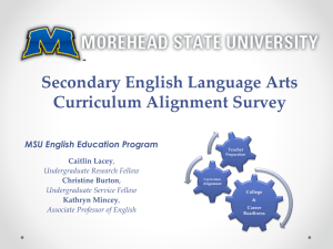 MSU Curriculum Alignment Survey, Regional