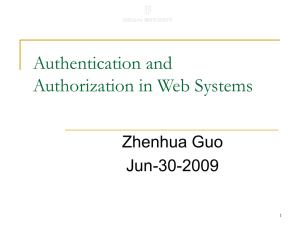 Authentication and Authorization in Web Systems