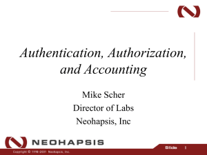 Authentication, Authorization, and Accounting