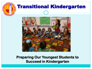 Transitional Kindergarten