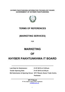 to RFP Marketing - Khyber Pakhtunkhwa Information