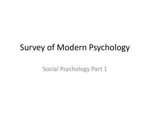Social Psychology Part 1