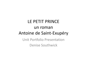 LE PETIT PRINCE un roman Antoine de Saint