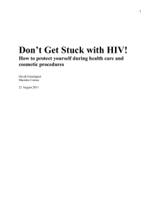 during health care - Don't Get Stuck With HIV