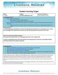 Student Learning Target