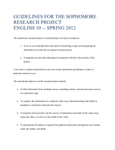 GUIDELINES FOR THE I-SEARCH PAPER