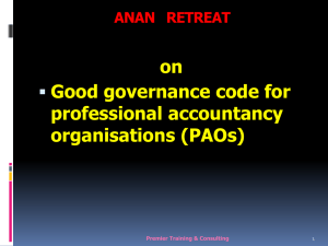 Professional Accountancy Organisations (PAOs)