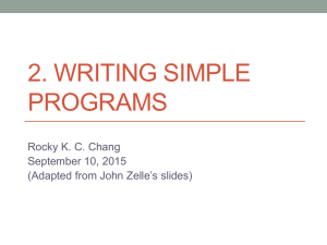 Writing simple programs - comp