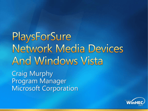 CON-T418 PlaysForSure Network Media