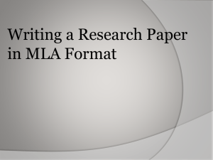 MLA Format Powerpoint