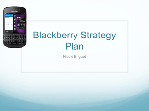 Blackberry Strategy Plan