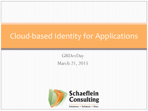 Cloud-based Identity for Applications