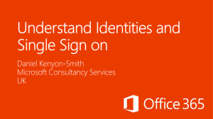 Identity Management for Office 365 - Wave 15