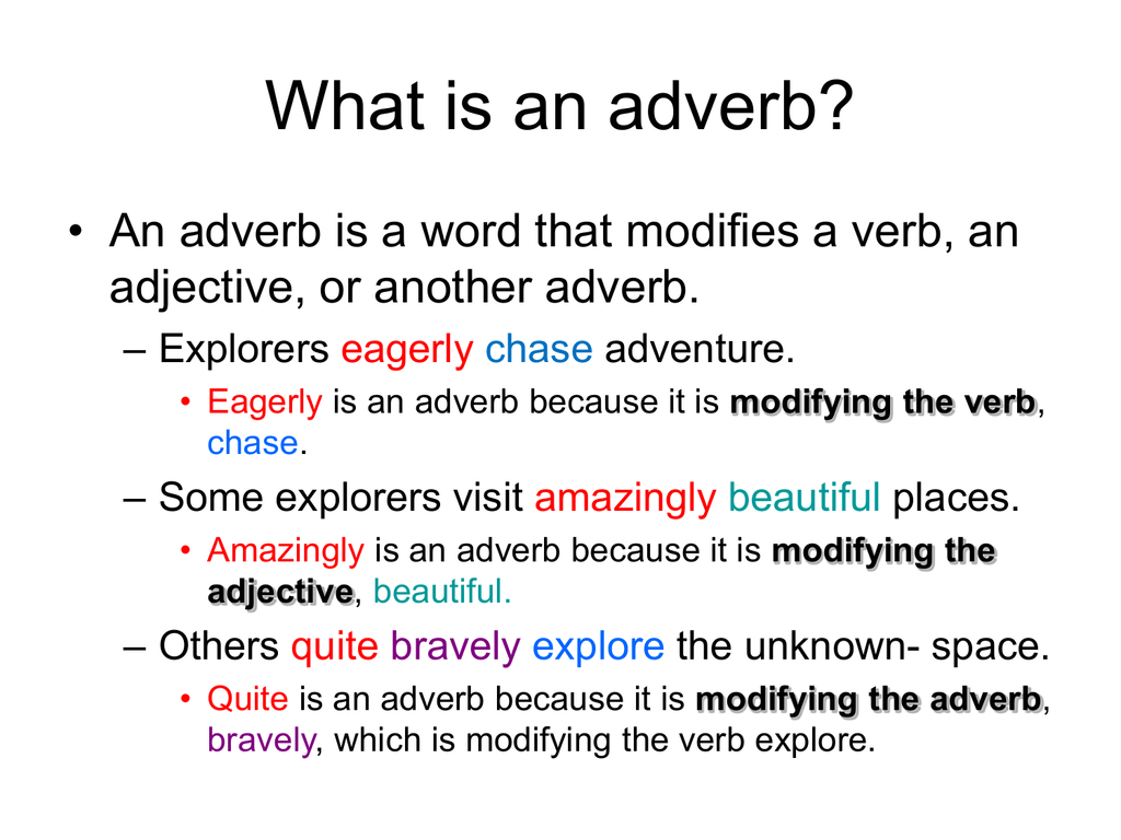 what is the adverb