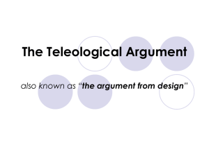 Teleological Argument explanation