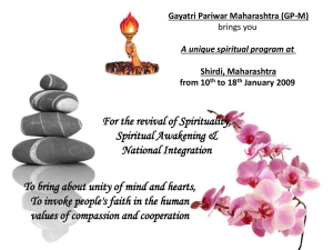 revival of spirituality, spiritual awakening & national integration