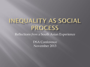Inequality as Social Process - Development Studies Association