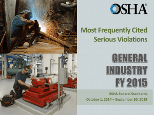Most Frequently Cited Serious Violations in General Industry