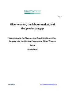 Older women, the labour market, and the gender