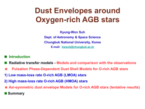 Dust Envelopes around Oxygen