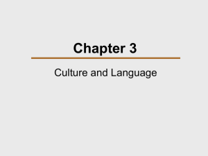 Chapter 3, Culture And Language
