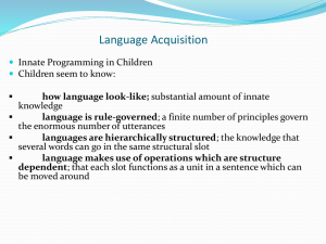 Language Acquisition
