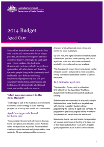 Budget 2014-15 Fact Sheet