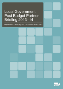 DPCD local government budget briefing brochure