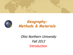 Geography - Ohio Northern University