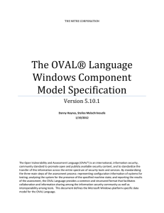 The OVAL® Language Windows Component Model Specification
