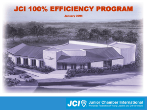 JCI 100% Efficiency Program
