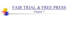 Fair Trial and Free Press