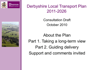 Slide 1 - Derbyshire County Council