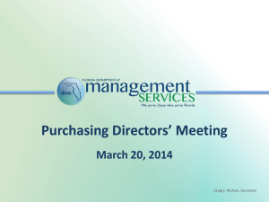 March 20, 2014 - Purchasing Directors' Meeting
