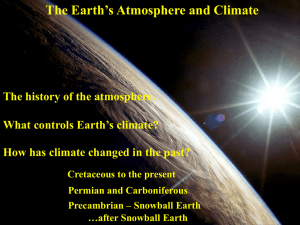 The Earth's atmosphere and climate.