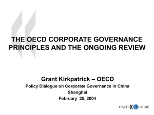 Core Elements of the OECD Principles The rights of shareholders