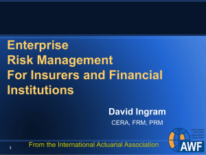 Enterprise Risk Management For Insurers and Financial Institutions