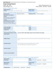 Project Change Request