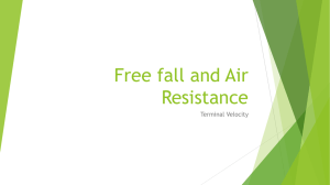 Free fall and Air Resistance