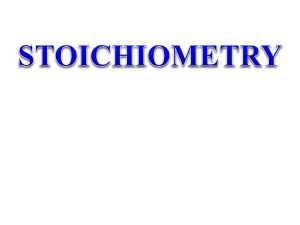 Chap. 4 - Stoichiometry
