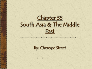 Chapter 35 South Asia & The Middle East