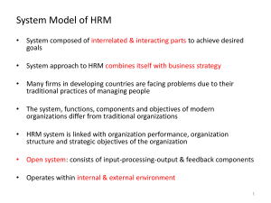 System Model of HRM