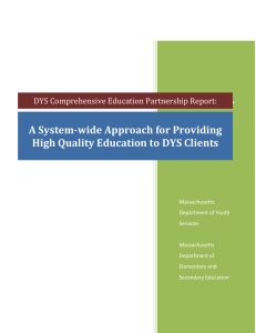 DYS Comprehensive Education Partnership Report