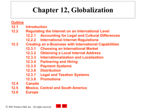 Chapter 12, Globalization