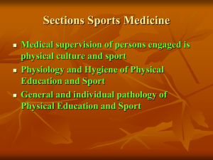 01. Modern aspects of sports medicine and physical rehabilitation